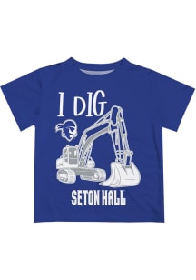 Seton Hall Pirates Toddler Blue Excavator Short Sleeve T-Shirt
