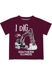 Southern Illinois Salukis Toddler Maroon Excavator Short Sleeve T-Shirt