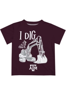 Texas A&amp;M Aggies Toddler Maroon Excavator Short Sleeve T-Shirt