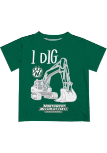 Northwest Missouri State Bearcats Toddler Green Excavator Short Sleeve T-Shirt