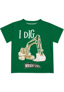 Wright State Raiders Toddler Green Excavator Short Sleeve T-Shirt