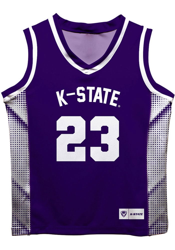K-State Wildcats Youth Kevin Purple Basketball Jersey