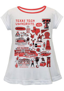 Vive La Fete Texas Tech Red Raiders Infant Girls Impressions Short Sleeve T-Shirt White