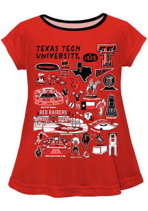 Vive La Fete Texas Tech Red Raiders Infant Girls Impressions Short Sleeve T-Shirt Red