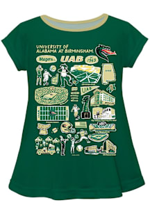 Vive La Fete UAB Blazers Infant Girls Impressions Short Sleeve T-Shirt Green