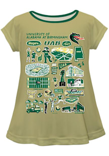 Vive La Fete UAB Blazers Infant Girls Impressions Short Sleeve T-Shirt Gold