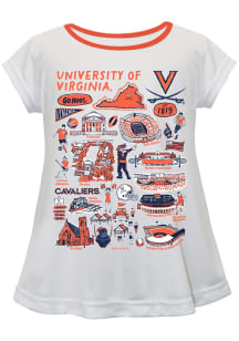 Vive La Fete Virginia Cavaliers Infant Girls Impressions Short Sleeve T-Shirt White