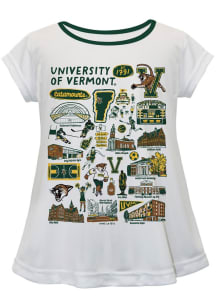 Vive La Fete Vermont Catamounts Infant Girls Impressions Short Sleeve T-Shirt White