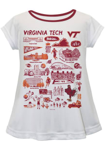 Vive La Fete Virginia Tech Hokies Infant Girls Impressions Short Sleeve T-Shirt White