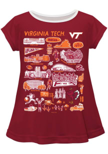 Vive La Fete Virginia Tech Hokies Infant Girls Impressions Short Sleeve T-Shirt Orange
