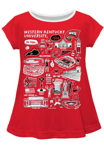 Vive La Fete Western Kentucky Hilltoppers Infant Girls Impressions Short Sleeve T-Shirt Red