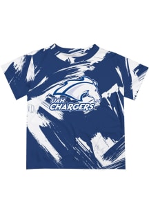 UAH Chargers Infant Paint Brush Short Sleeve T-Shirt Blue