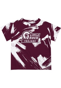U of A at Little Rock Trojans Infant Paint Brush Short Sleeve T-Shirt Maroon