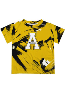Appalachian State Mountaineers Infant Paint Brush Short Sleeve T-Shirt Gold