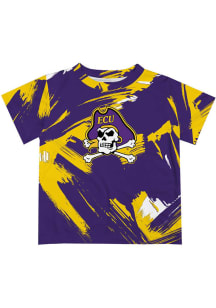 East Carolina Pirates Infant Paint Brush Short Sleeve T-Shirt Purple
