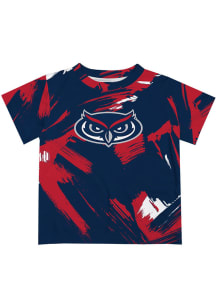 Florida Atlantic Owls Infant Paint Brush Short Sleeve T-Shirt Black