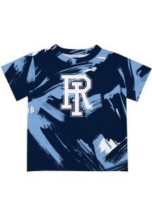 Rhode Island Rams Infant Paint Brush Short Sleeve T-Shirt Navy Blue
