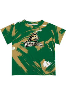 Wright State Raiders Infant Paint Brush Short Sleeve T-Shirt Green