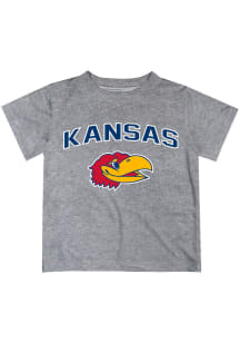 Kansas Jayhawks Youth Blue Henry Arch Mascot Short Sleeve T-Shirt