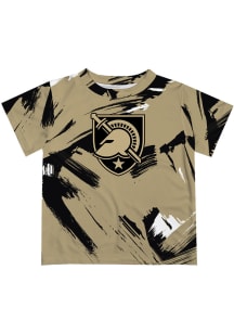 Vive La Fete Army Black Knights Toddler Gold Paint Brush Short Sleeve T-Shirt