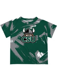 Cleveland State Vikings Toddler Green Paint Brush Short Sleeve T-Shirt