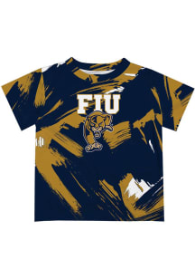 FIU Panthers Toddler Black Paint Brush Short Sleeve T-Shirt