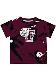Vive La Fete Fordham Rams Toddler Maroon Paint Brush Short Sleeve T-Shirt