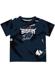 Howard Bison Toddler Black Paint Brush Short Sleeve T-Shirt