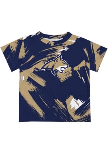 Montana State Bobcats Toddler Black Paint Brush Short Sleeve T-Shirt