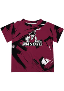 New Mexico State Aggies Toddler Red Paint Brush Short Sleeve T-Shirt