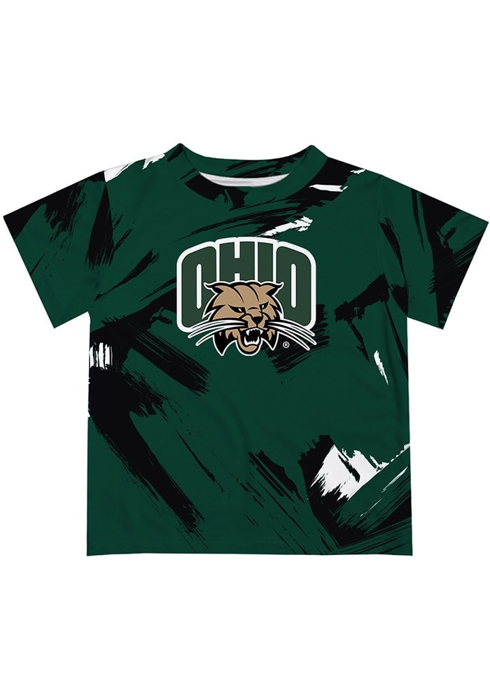 Vive La Fete Ohio Bobcats Toddler Green Paint Brush Short Sleeve T-Shirt