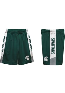 Michigan State Spartans Youth Green Mesh Athletic Shorts
