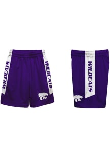 K-State Wildcats Youth Purple Mesh Athletic Short Shorts