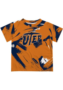 UTEP Miners Toddler Orange Paint Brush Short Sleeve T-Shirt