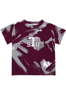 Texas Southern Tigers Toddler Maroon Paint Brush Short Sleeve T-Shirt