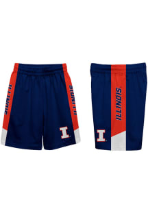 Youth Navy Blue Illinois Fighting Illini Mesh Athletic Short Shorts