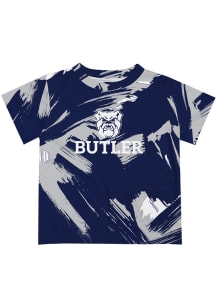 Butler Bulldogs Youth Black Paint Brush Short Sleeve T-Shirt