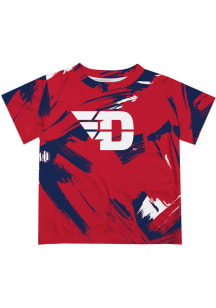 Dayton Flyers Youth Red Paint Brush Short Sleeve T-Shirt
