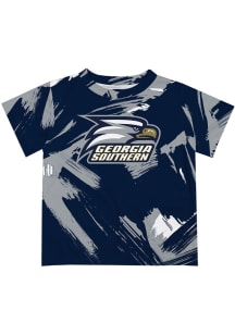 Georgia Southern Eagles Youth Navy Blue Paint Brush Short Sleeve T-Shirt