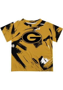 Grambling State Tigers Youth Gold Paint Brush Short Sleeve T-Shirt