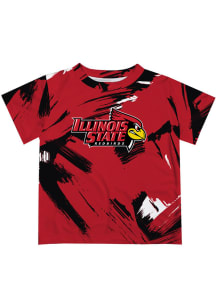 Illinois State Redbirds Youth Red Paint Brush Short Sleeve T-Shirt