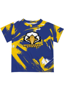 Morehead State Eagles Youth Black Paint Brush Short Sleeve T-Shirt