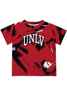 UNLV Runnin Rebels Youth Red Paint Brush Short Sleeve T-Shirt