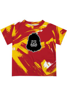 Vive La Fete Pitt State Gorillas Youth Crimson Paint Brush Short Sleeve T-Shirt