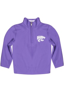 K-State Wildcats Youth Purple Felix Long Sleeve Quarter Zip Shirt