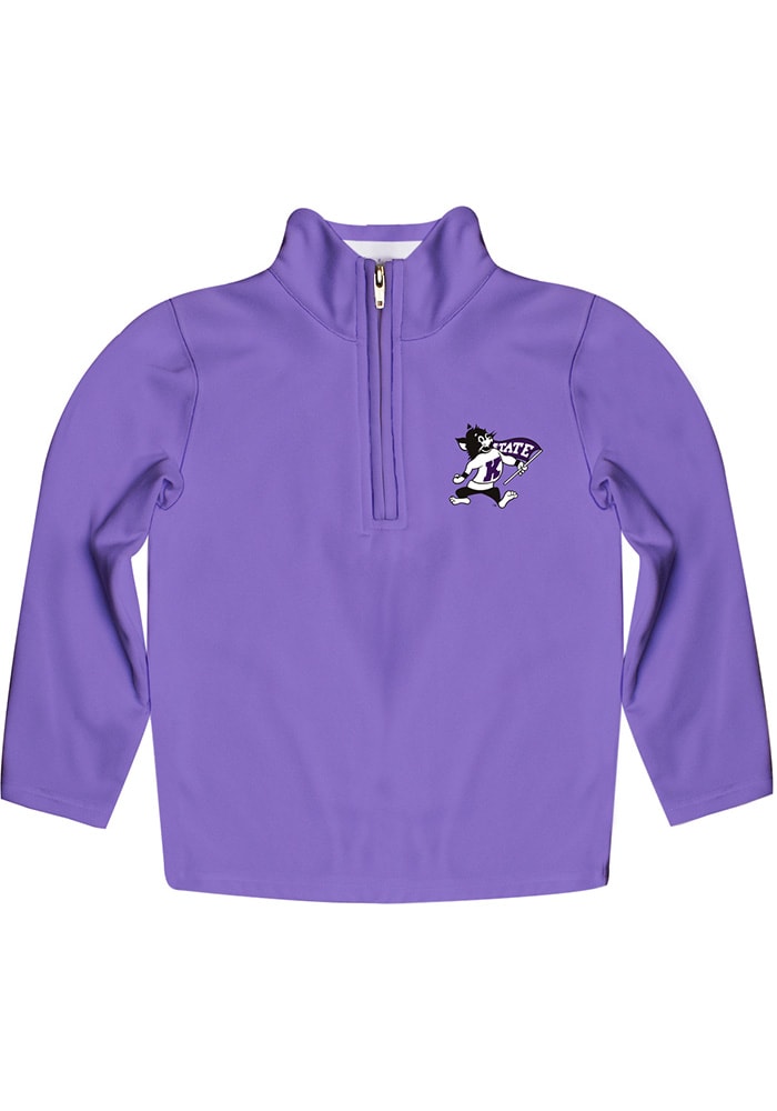 K-State Wildcats Youth Purple Felix Long Sleeve Quarter Zip Shirt