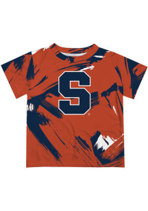 Syracuse Orange Youth Orange Paint Brush Short Sleeve T-Shirt