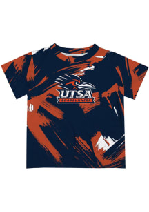 UTSA Roadrunners Youth Black Paint Brush Short Sleeve T-Shirt