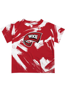 Western Kentucky Hilltoppers Youth Red Paint Brush Short Sleeve T-Shirt