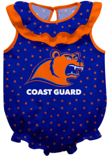 Coast Guard Bears Baby Blue Ruffle Short Sleeve One Piece